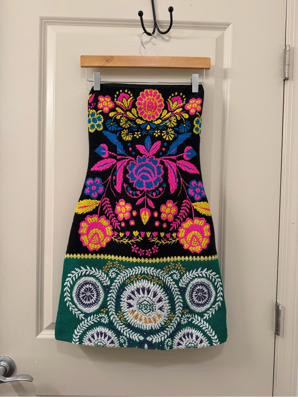 Cynthia Rowley French-Mexican Embroidered Strapless Dress Size 2z